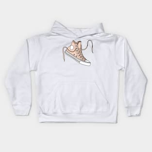 Cream high tops Kids Hoodie